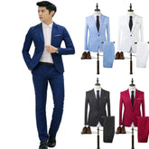 Men's Suits Formal Blazers Jacket Coat Pants Slim Business Suit Tuxedos Party Weddings Trousers Male Fashion Groom Tuxedos Suits